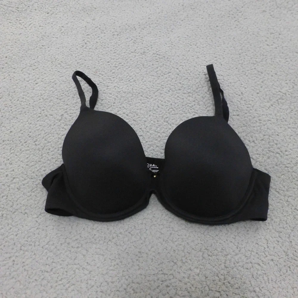 Soma Embraceable Perfect Coverage Black Bra 40C Underwire Adjustable Straps